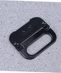 Black flush mount handle with hidden latch, from the 4 Pack Slick Flush Pull Handles For Sliding Doors Cabinets And Drawers With Hidden Latch