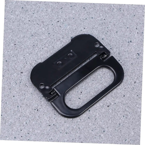 Black flush mount handle with hidden latch, from the 4 Pack Slick Flush Pull Handles For Sliding Doors Cabinets And Drawers With Hidden Latch