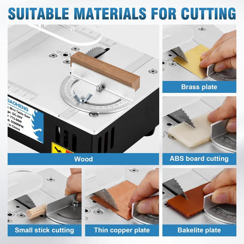 Handy Mini Table Saw S3 suitable for cutting wood, brass, ABS board, small sticks, copper, and Bakelite.