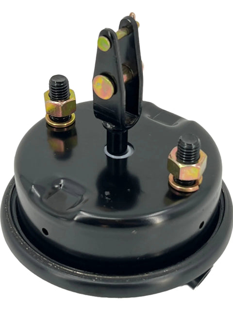 Long Stroke Type 24 Air Brake Chamber With Welded Clevis For Semi Truck And Trailer 2.5 Inch Stroke Service Chamber, black steel