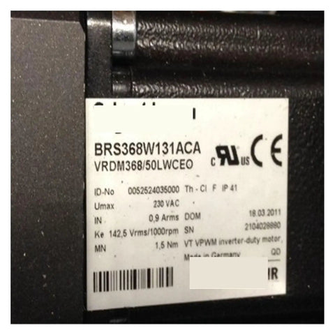 Product label for High Precision Stepper Motor BRS368W131ACA Built For Automation With Precise Positioning And Speed Control, Simple Low Maintenance Design, Multiple Control Methods, Rugged And All Around For Robotics CNC Machines And Various Automation Equipment.
