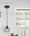 Top Shelf One Light Hanging Pendant Light Fixture With Clean Slick Black Finish And Totally Adjustable Suspension Cord For Kitchen Island Room Vibe Boost, matte black metal, 39.3 in max drop, 4.7x5.5 in size