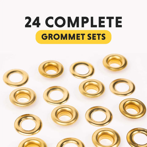 Half Inch Grommet Refill Pack Of 24 Grommets For DIY Crafts Upholstery And Fabric Projects Easy To Use Replacement