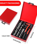 All In One M6 X 1.0mm Helicoil Thread Repair Kit With HSS Drill Bits Carry Case Includes Taps Installation Tool Break Pin And 20 Thread Inserts packaged in red case.