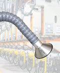Heavy Duty Industrial Air Hose Extractor Hood With Insulated Dust Collection Arm For Soldering And Welding Fume Ventilation System flexible ducting.