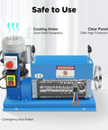 Heavy Duty Portable Electric Wire Stripper & Automatic Cable Cutter For Scrap Copper Recycling with cooling holes and emergency stop button.