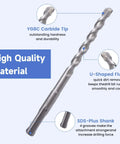 POPTOOL YG8C cemented carbide drill bit with SDS-Plus shank, front view