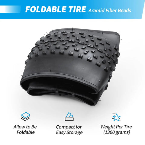 Folded 20x4.0 Fat Tire Tube And Folding MTB Tire Puncture Resistant Inner Tube For Mountain Bikes And E Bikes All Terrain