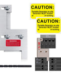 Interlock Kit For Vertical 150 Amp And 200 Amp Panels With Two And One Quarter Inch Spacing Between Main And Branch Breakers Easy Install Safe Generator Backup Power Upgrade steel plate with drill bit and caution labels