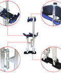 Adjustable Aluminum Drywall Stilts 24 To 40 Inch Pro Grade For Painting And Cleaning Lightweight Durable Construction Silver Finish Ideal For Contractors And DIY Pros, close-up details