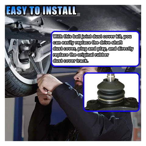 14 Piece Tie Rod End Boots Set For Automotive Steering, Heavy Duty Rubber Dust Covers For Ball Joints, Flexible Fit, High Temp And Wear Resistant Seals, Easy Install, Keeps Your Ride Smooth And Protected, mechanic fitting ball joint dust cover