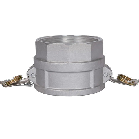 Heavy Duty Built Tough Quick Snap Connect No Sweat Setup For Garden Trucker Lines Corrosion Resistant Camlock Fittings Type D Female Coupler Npt Threads Smooth Flow Control, aluminum coupler with pins.