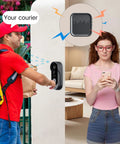 1080P Video Doorbell With Night Vision And Two Way Audio Battery Powered Outdoor Security Camera Instant Alerts Human Detection