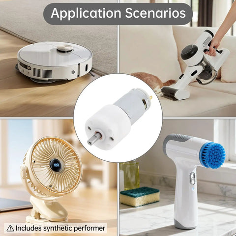 4V D-Shaft Beefy Torque DC Motor For Cleaning Shower Brushes 380RPM Brush Drive Gear Motor in application scenarios