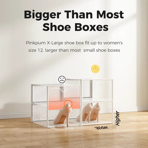 15 Pack X Large Clear Stackable Shoe Storage Boxes Fits Men Size 12 Women 13 With Locking Buckles Keep Kick Game Sharp And Closet Drama Zero Using These Legit Durable Plastic Sneaker Cases