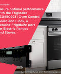Beefed Up Oven Control Board And Clock Model 5304509231 For Electric Ranges And Stoves Black Finish illustration