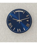 30.8mm Watch Dial And Hands Kit With Single Calendar Sunray Dial For 8285 Movement Replacement And Upgrade in blue.
