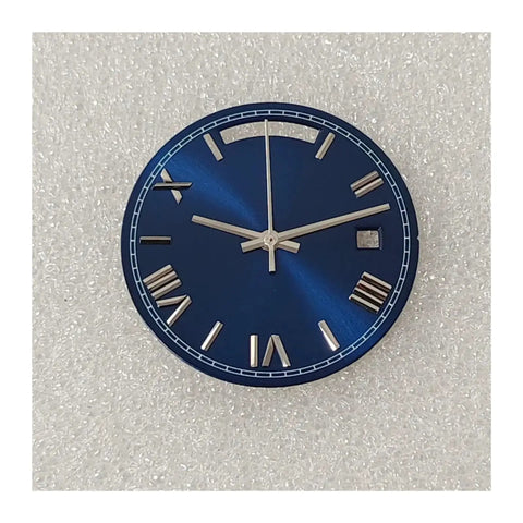 30.8mm Watch Dial And Hands Kit With Single Calendar Sunray Dial For 8285 Movement Replacement And Upgrade in blue.