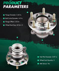 Diagram showing dimensions of Rear Wheel Bearing And Hub Assembly 512492 Compatible With Hyundai Veloster Kia Forte