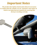 Universal Lock Core Removal Key For Thule And Yakima Roof Rack Systems D1251 D1252 shown with application on crossbars
