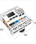 Industrial PLC Controller with StampS3A Core, wireless IoT, 8 opto inputs, 4 relays, 72x80x33.4mm, easy remote monitoring.