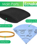 Image showing main parts: Three Pack Foam Sleeve Filters And Three Pack Wet Dry Vacuum Filters For 5 Gallon And Up Vacuums.