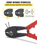 Heavy Duty Wire Rope Crimping Tool with 30 Inch Long Handle crimping demonstration, for 5/32, 1/4, and 5/16 inch sleeves, alloy steel.