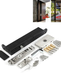 Crafted Tough No Mortise Pivot Hinge Push Or Kick Open For Secret Doors And Murphy Bookcases set with screws and mounts.