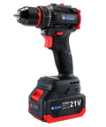 21V Cordless Workhorse Drill With 60Nm Torque And 1750Rpm Variable Speed running solid on lithium battery and ergonomic grip.