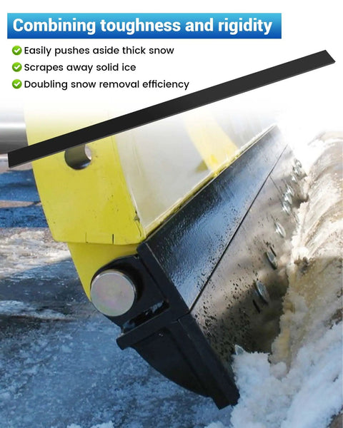 72 Inch Polyurethane Snow Plow Cutting Edge Three Inch Wide One Half Inch Thick Built Tough Replacement Blade For Front Snow Plows On ATVs UTVs Skid Steers Tractors Fits Most Equipment on plow