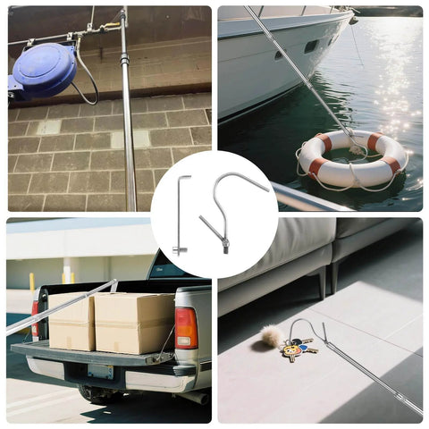 Bed Buddy Truck Tool Adjustable 16 To 37 Inch Cargo Grabber with Sturdy Steel Hook used with trucks, boats, and RVs.