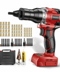 High Voltage Brushless Rivet Nut Tool With Kick Butt 2030 Lbs Tug For Badass Metal Work Smooth Operation On Any Job Site with accessories