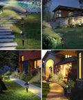 Low Voltage LED Landscape Lights Kit With Transformer IP65 Waterproof Outdoor Spotlight Set on pathway and garden