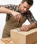 Person installing Six Pack 2.5 Inch Stainless Steel Butt Hinges For Bifold Doors Cabinets And Small Boxes Rust Resistant For Indoor And Outdoor Use