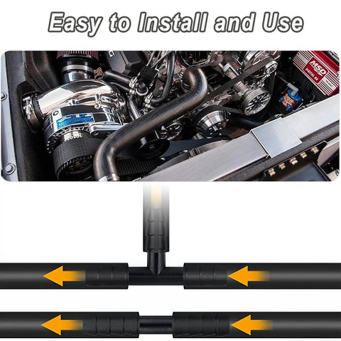 All In One Vacuum Hose Kit With Six Five Foot Hoses And 64 Connectors for automotive use shown in engine installation