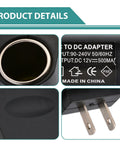 Close-up of No Hassle Heavy Duty Automotive Power Converter Steps Down AC 220V To DC 12V cigarette lighter adapter part.