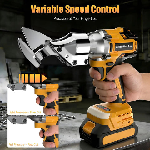 Cordless Metal Shear For Dewalt 20V Max Batteries, Brushless Electric Sheet Metal Cutter Tool Only, held in hand