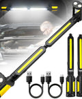 Magnetic LED Work Light for Mechanics With 2400LM Brightness, 4400mAh Rechargeable Battery shown under car hood
