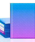 Must Have Cute Design Bubble Mailers 6x10 Inch 100 Pack Opaque Padded Envelopes Self Seal Pattern Shipping Envelopes with Thick Bubble Padding Blue Purple Design for Jewelry Makeup Cards And Small Accessories displayed.