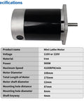 Beefy 900W 110V Brushed Lathe Motor With 4100RPM And 14mm Shaft DC Spindle For Metal Lathe Machine Replacement Part Specifications
