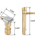 Brass Quick Coupler Valve Key Set For 3/4 Inch Quick Couplers Go To Yard Irrigation Tool For Easy Hookups Durable Rust Resistant One Piece Construction