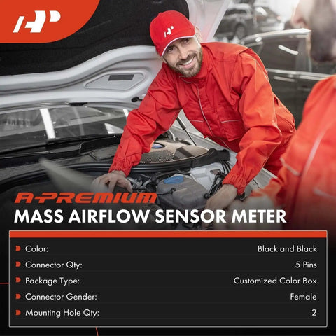Technician installing Plug And Play Mass Air Flow Sensor MAF Replacement For Nissan Altima Rogue Frontier Pathfinder Versa