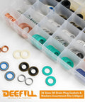Oil Drain Plug Gasket Kit 36 Size Assortment With 330 Piece Total In Durable 36 Compartment Tackle Box OE Style Washers