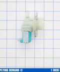 Premium Ice Maker Water Valve Replacement 4A6722 01, side view on grid for size reference