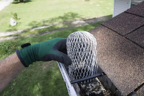 Sturdy No Fuss Six Pack Stainless Steel Downspout Covers That Expand To Fit Most Gutters Rust Resistant Gutter Guards Installed