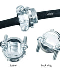 4 Pack Three Quarter Inch Clamp Type Cable Connectors For Metallic Conduit And Electrical Boxes Rust Resistant Zinc Alloy