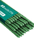 Beefy Sturdy Garden Stakes 83 Inch Heavy Duty Metal Plant Supports Plastic Coated 25 Pack Perfect For Tomatoes Beans Trees