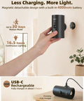 Sleek Wireless Motion Sensor Wall Light Rechargeable LED Sconce With Peels Off Paper Mount, 4000mAh battery, magnetic design, user hands.