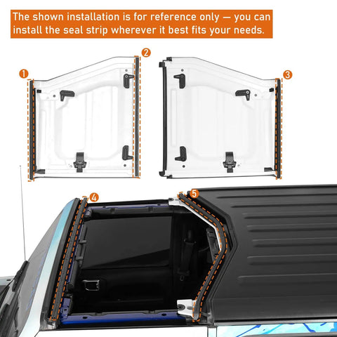 Hardtop Freedom Panel Seal Kit Weather Stripping for 2007-2026 Jeep Wrangler JK JL and Gladiator JT installation guide