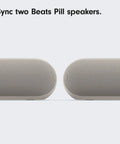 Two Pill Wireless Bluetooth Speakers And Portable USB C Charger With All Day Battery Life IP67 Water Resistant Light Gray